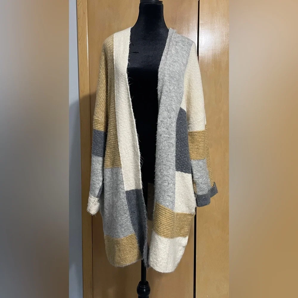 Topshop - Women’s Oversized Size 6 - Color Block Cardigan - Picture 1 of 8